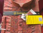Elite Rust Luxury Embroidered Punjabi