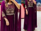 Embroidered Georgette Kaftan Gown Set