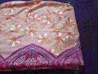 Embroidery silk cotton saree