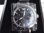 Emporio Armani Chronograph Black Dial Men's Watch | AR70002