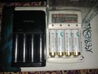 eneloop pro & sony rechargeable battary with 2 chargers