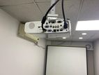 EPSON EB-X49 Projector (Almost New) with Stand & Screen