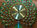 European Peacock Wall Clock Crystal