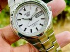 Exclusive SEIKO 5 White Sporty Style Automatic Watch