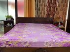 Exquisite 6/7 ft King Size Korai Wood Bed with Intricate Floral Design