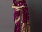 Fashionable Skin Printed Silk Saree