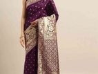 Fashionable Skin Printed Silk Saree