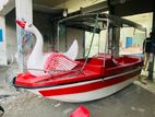 Fiber Glass Paddle Type Boat WIth Goose & Canopy 04 Person.