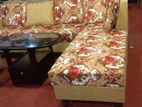 Floral design corner sofa set collection