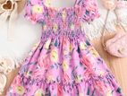 Flower Gown Elegant Floral Fit Dress for Girls with Belt