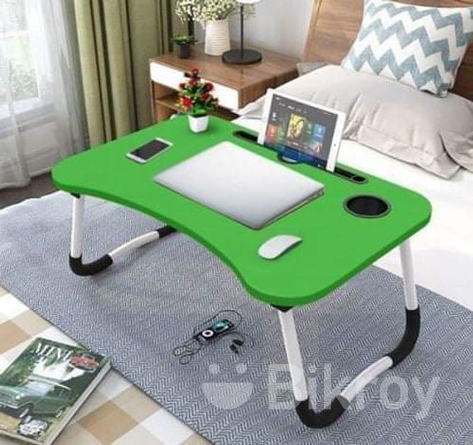 Foldable Laptop Table Bed Fordable for Computer study tableGreen