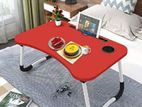 Foldable Laptop Table Bed Fordable for Computer study table-Red