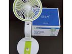 Folding rechargeable fan with LED light