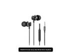 FONENG T67 In Ear 3.5mm Heavy Bass Wired Earphone- Black