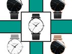 Foreign Trade Fashion Geneva Men's Watch Stillness Belt ,blue Needle ,