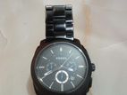 Fossil Men's Machine Black Stainless Steel Chronograph Watch