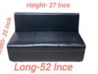 Fp-m-28-black) Premium 3 Seater Sofa Good Quality Artificial Leather