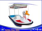 FRP 4 PERSON FULL PADDLE BOAT SWAN WITH REXIN ROOF