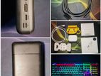 Full accessories keyboard, powerbank,airbuts combo