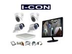 Full Color 4 CCTV Camera Package with Monitor