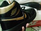 Full fresh Nike Air Force 1 black metallic gold