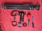 Full Professional Camera Setup(Tripod+Mic+Memory+Bag)