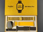 G9 Ultra Pro Gold Smart Watch with 3 Straps Men Series 9 NFC