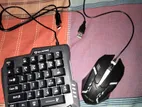 Gaming Keyboard and Mouse + Ak Ta Usd Hub +ak Otg