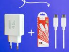 Gearup 45w Fast Charger + Hoco 1m Pd Charging Cable 60w – Combo