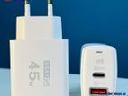 GearUP GP007 45W Fast Charging PD 3.0+ QC 3.0 USB Wall Charger