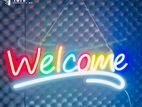 Welcome Neon Sign For Restaurant, Pharmacy, Cafe