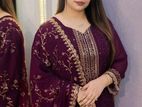Georgette Embroidered Four-piece Set