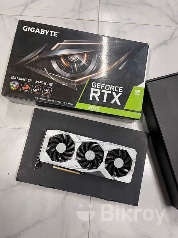 GIGABYTE BRANDED WHITE RTX 2070 8GB DDR6 RGB HIGH GPU WARRANTY for Sale