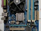 gigabyte motherboard GA41M, cooling fan,DDR3 ram 2GB, Processor intel i2