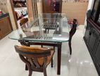 Glass and Wood Dinning Table