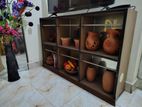 Glass compartment TV stand