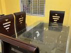 Glass Dining table with 6 chair