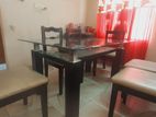 Glass Top 6 Seater Dining Table