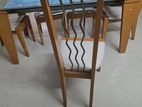 Glass Top Dining Table with 6 Chairs