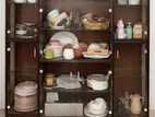 Glass Wooden Crockery Cabinet ( Excellent Condition)
