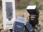 Godox TT520 flashlight and Panasonic battery