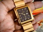 Gold & Black Tank watch by Citizen