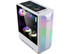 GOLDEN FIELD 7689 WHITE ATX GAMING CASE WITH ARGB