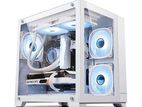 GOLDEN FIELD SEAVIEW M360 WHITE M-ATX/ITX GAMING CASE WITH ARGB 3 FAN