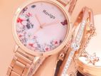 Golden watch for women