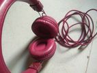 Goodmans Wired Luxe Headphones with In-Line Microphone **WINE RED