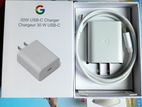 Google Pixel 6 Pro Used Original 30 Watt Pd Charger+data Cable