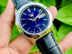 Gorgeous SEIKO 5 Royal Blue Diamond Cut Shape Automatic Watch