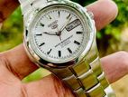 Gorgeous SEIKO 5 Sporty Sunburst White Automatic Watch