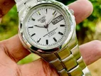 Gorgeous SEIKO 5 Sporty Sunburst White Automatic Watch